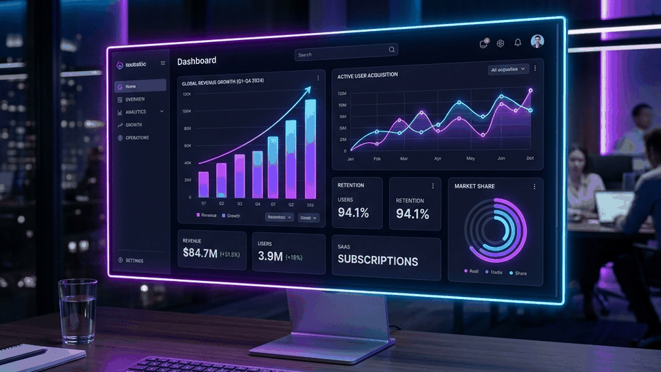 Technose Digital Premium Work Dashboard Mockup